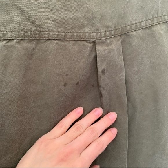 Calvin Klein Army Green Pop Over Blouse Size Large - Picture 9 of 9